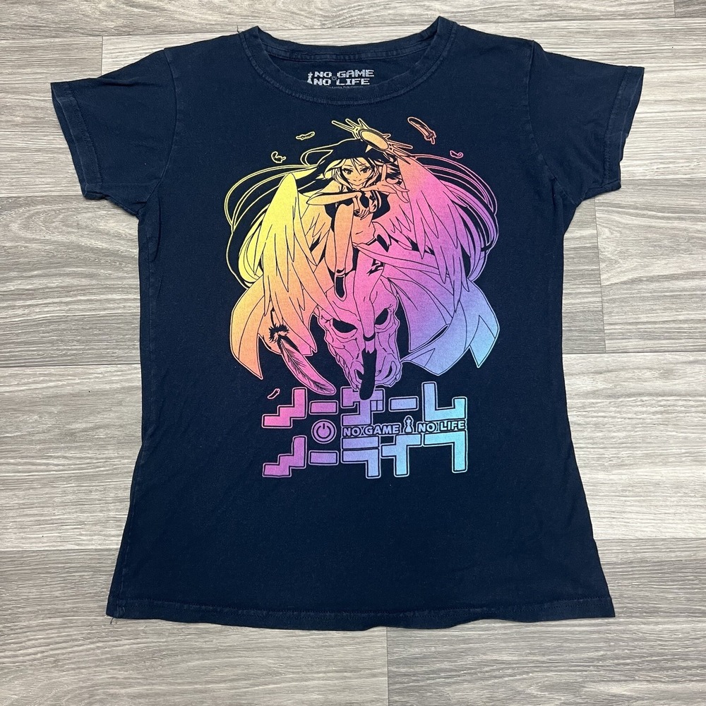 No Game No‎ Life Shirt Women L BabyDoll Navy Anime Comic Manga TV Show Promo